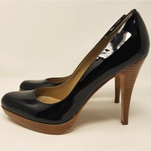 Steven by Steve Madden Leather Black Pumps Comfortable Heel Women's Size 8.5 M - Picture 1 of 9